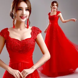 Abito per la madre della sposa rosso 2018 nuovo arrivo abito da sposa per matrimonio da sposa Plus Size abito da cerimonia lungo Sexy con perline in pizzo