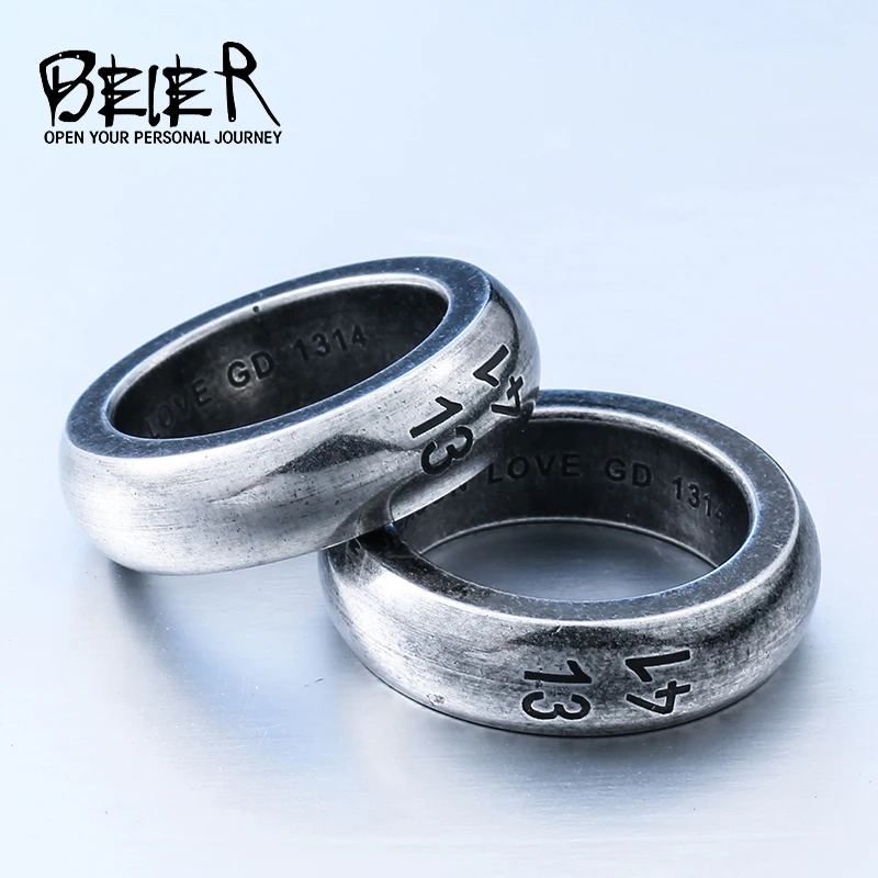 One Love 1314 Ring For Man 316L Stainless Steel Do Old Style  For Male Unique Color Jewelry BR-R085