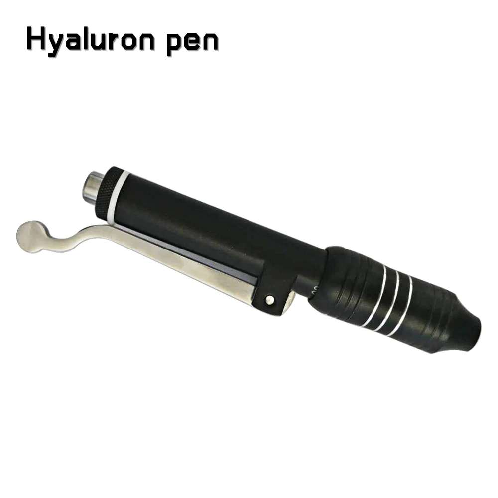 Outils de soins du visage noir, stylo à hyaluronique réglable, haute pression, acide hyaluronique, atomisation, Anti-rides, rajeunissement de la peau