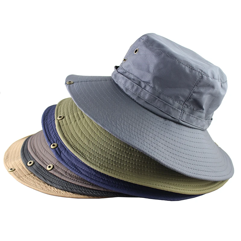 UPF50+ Sun Hat Women Men Mesh Bucket Hat Summer Fishing Hiking Cap Wide Brim UV Protection Flap Hat Breathable Beach hat Outdoor