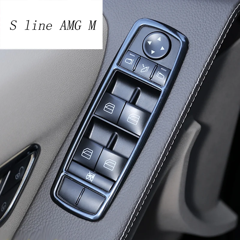 Car styling Window Control Switch Button Decoration Internal Stickers Cover Trim for Mercedes Benz R Class W251 R300 320 350 400