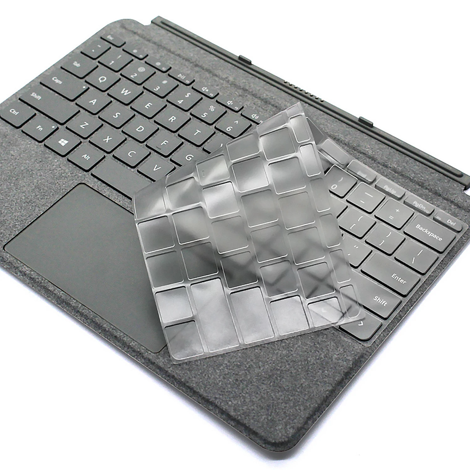 

Besegad Thin Transparency TPU Keyboard Protector Protective Cover Skin for Microsoft Surface Pro3 Pro4 Laptop Go