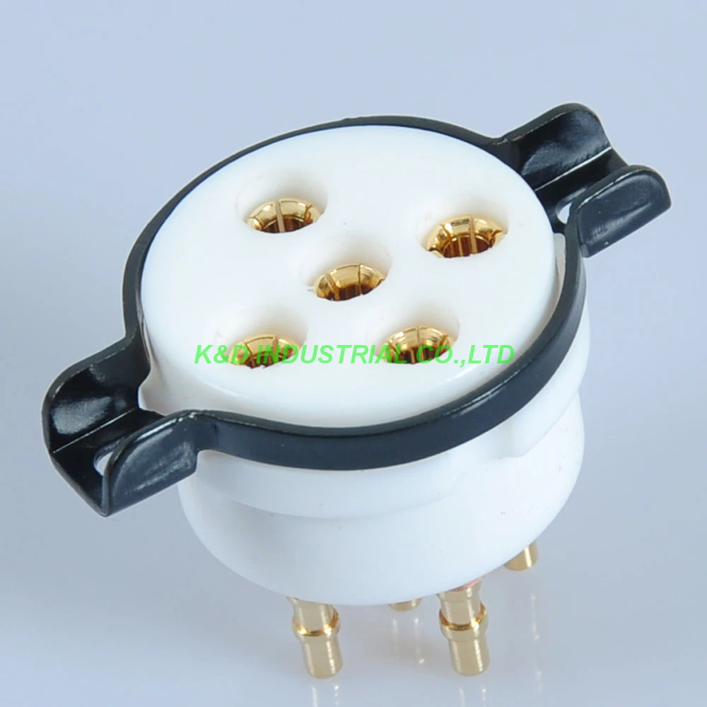 2pcs Gold Teflons Tube Socket 5Pin B4 B5 PX25 PX4 RE084 RGN1064 for Amplifier