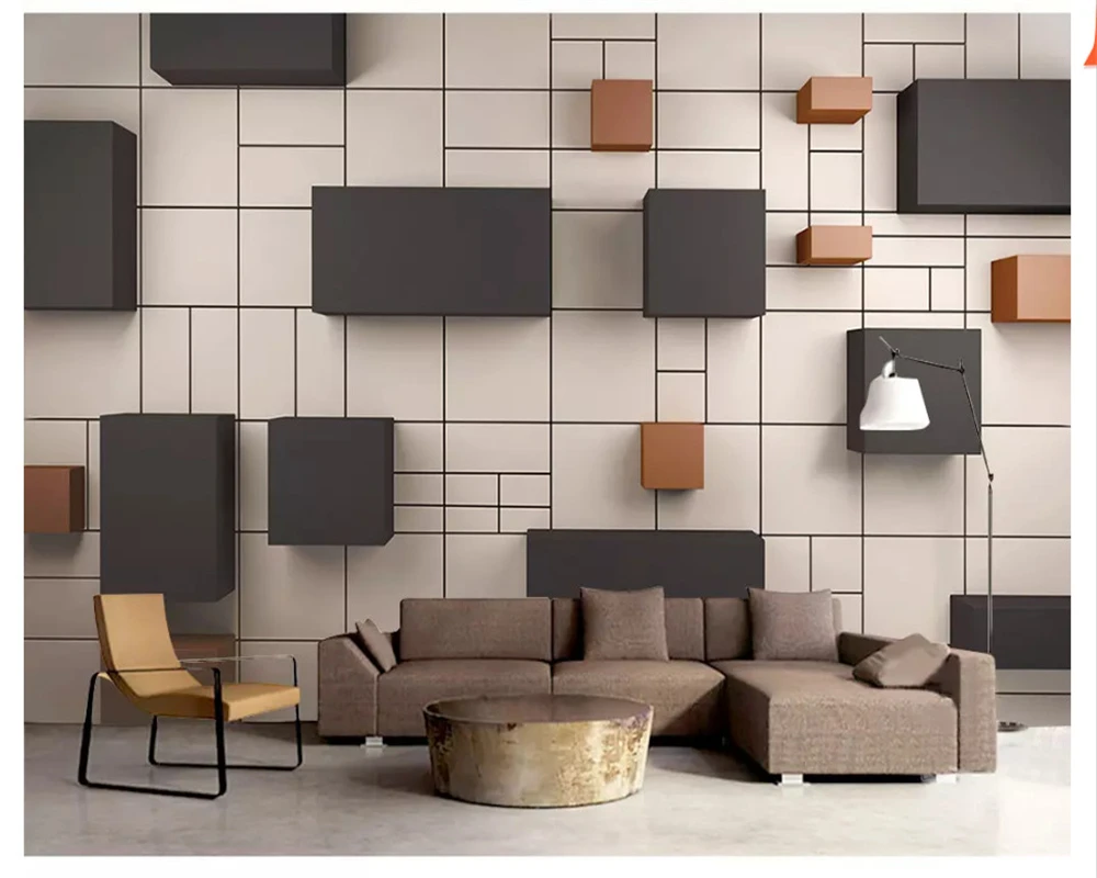 

beibehang Модные обои в современном стиле с золотым клетчатым геометрическим узором, мягкий фоновый материал, papel de parede, обои, papier peint