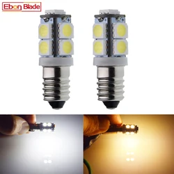Pair E10 Screw LED Bulbs For Focus Flashlight Replacement Bulb 3V 6V 12V 24V DC 1447 Torch Work Light Lamp 9SMD 5050 Warm/White