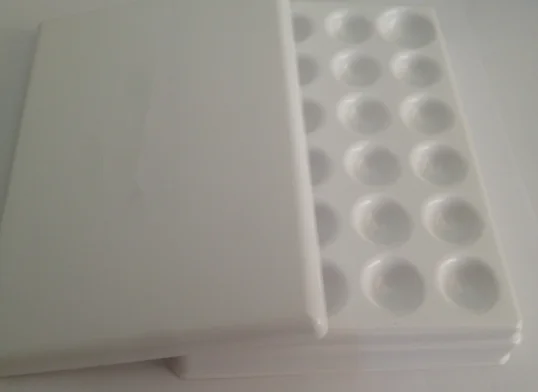 1PC Dental Lab Porcelain Mixing Watering Plate Wet Tray 24 pits plastic plate with plastic cover for glaze