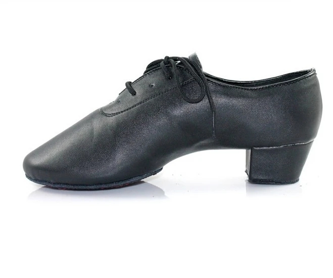 Discount Men And Boy FR28 To FR45 Black Lace-Up Ballroom Rumba Dance Latin Dance Shoes