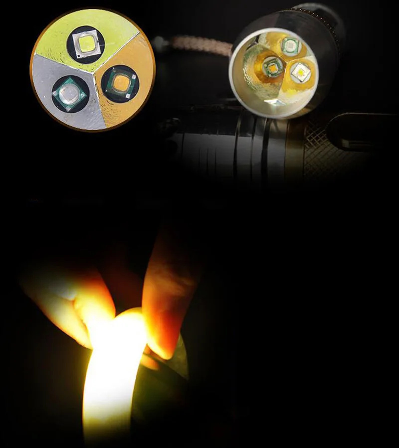 3 in 1 flashlight UV Ultraviolet 365nm white yellow light jewelry jade stone detection Blacklight high powerful flash torch lamp