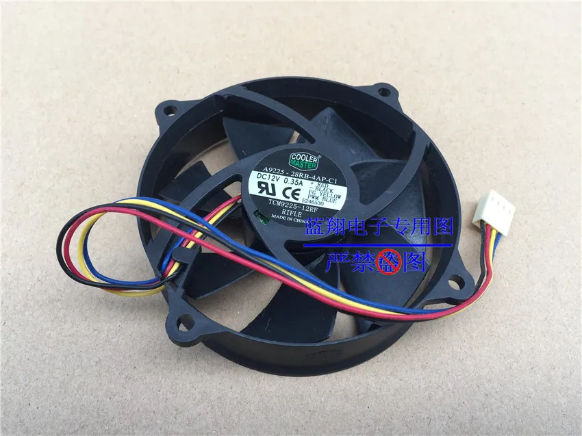 Cooling Master A9225-28RB-4AP-C1 Server Cooling Fan DC 12V 0.60A 95x95x25mm 4-wire