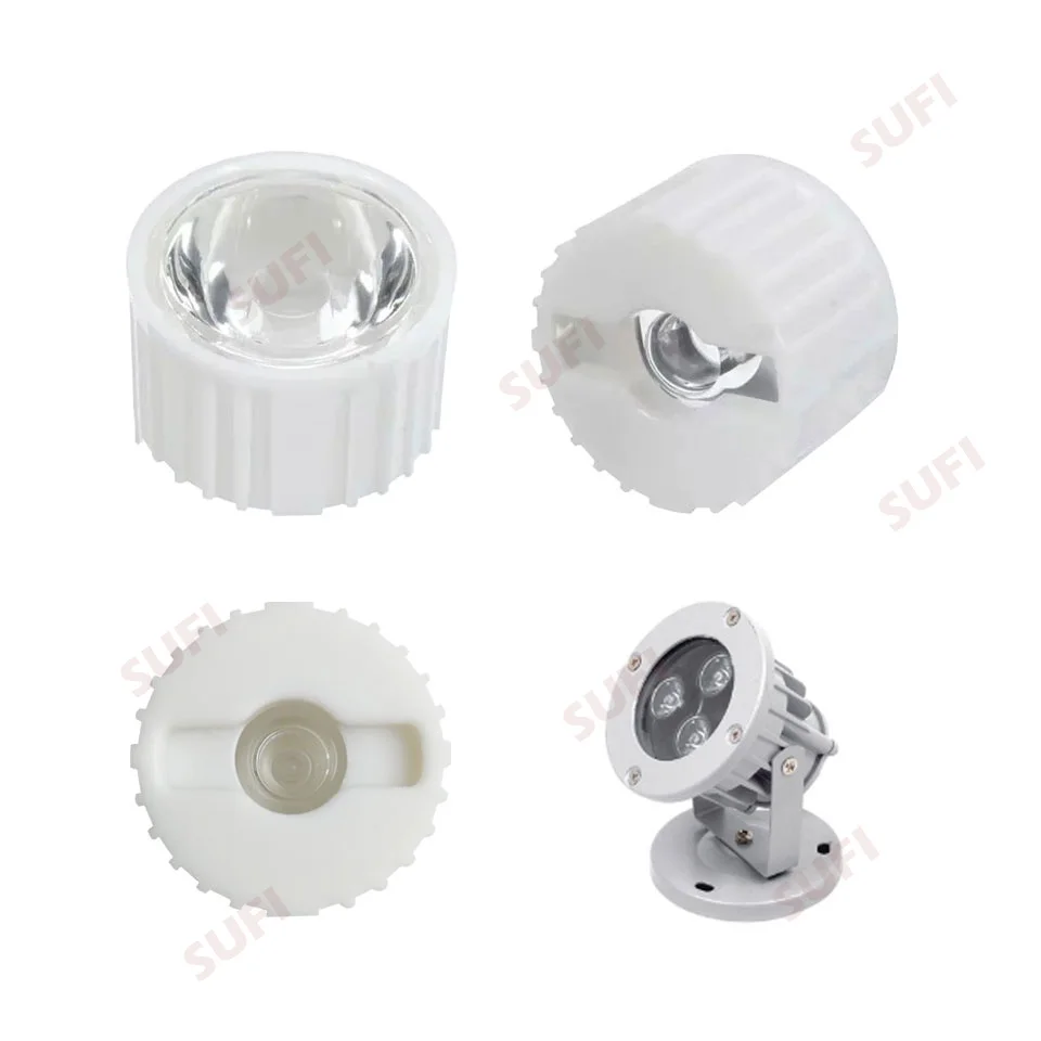 10Set 20mm 5/8/10/15/25/30/45/60/90/120 Degree LED Lens Reflector Collimator With Bracket For 1W 3W 5W High Power LED Lamp Light