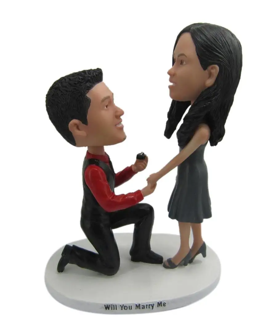 Express free shipping Personalized bobblehead doll marry me wedding gift wedding decoration polyresin Custom doll