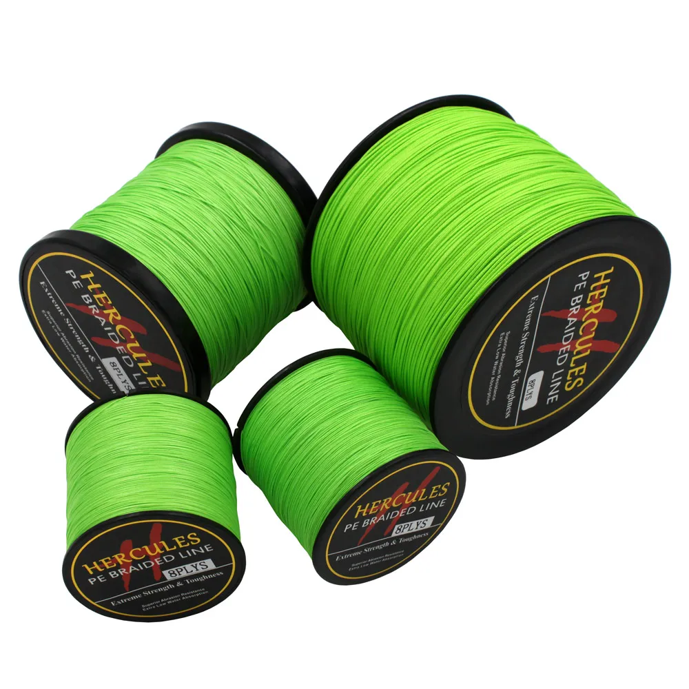 Hercules 10LB-300LB 500M Hercules100% PE Extreme 8 Strands Braided Fishing Line Sea Saltwater Fishing Weave