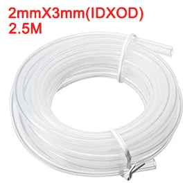 أنبوب سيليكون مطاطي uxcell, أنبوب سيليكون مطاطي 2 مللي متر ID X 3 مللي متر OD 8.2 بوصة ، خرطوم هواء مائي شفاف لنقل مضخة 1 قطعة