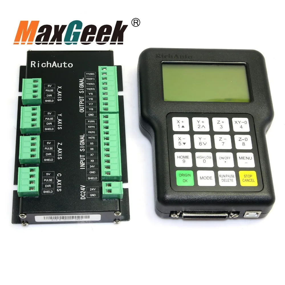 Maxgeek RichAuto-A11E 3-Axis CNC Motion Control System DSP Handle DSP Controller English Upgraded Version from 0501