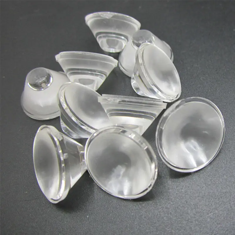 

50pcs 1w 3w LED optical lenses, 20mm pmma High Power led condensing lens frosted surface 5/15/30/45/60/90/120 degree