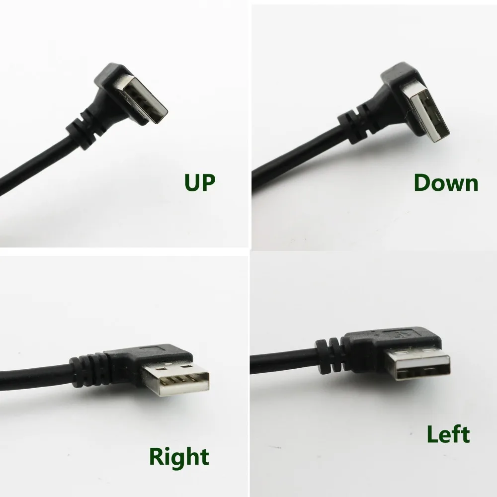 1pcs Down Angle USB 2.0 A Type Male To Mini USB 5 Pin Male Charger Data Adapter Cable 25cm