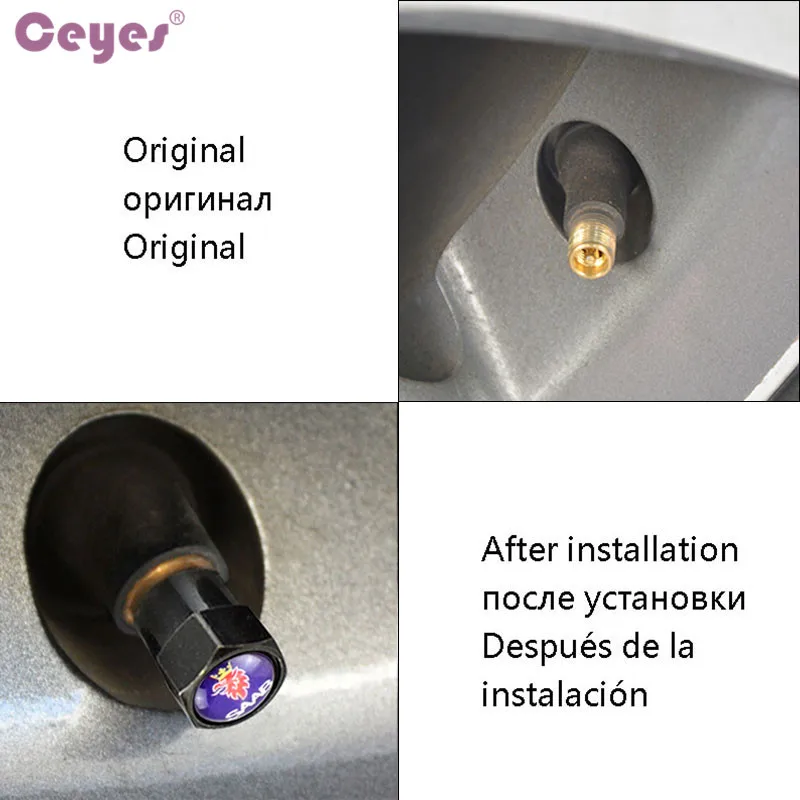 Ceyes-Emblèmes de voiture en acier inoxydable, Casquettes automatiques, Accessoires de style de voiture, Saab 93, 95, Saab 9-3, 9-5, 900, 9000, Lot