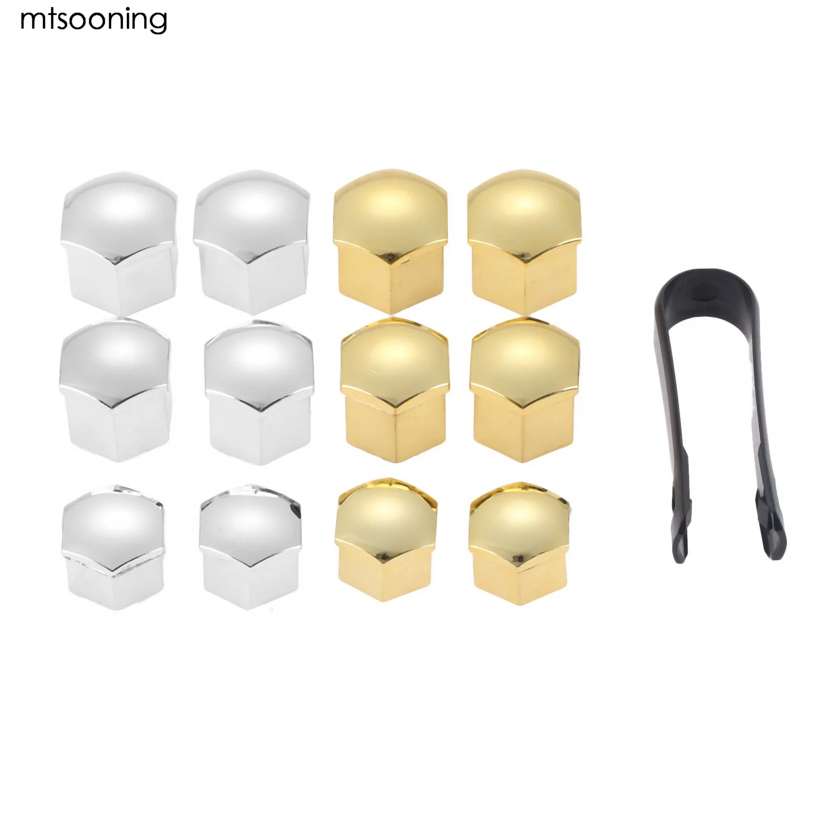 20Pcs Universal Anti-Rust 17/19/21mm Chrome Gold Glossy Auto Trim Tyre Wheel Nut Screw Bolt Protection Covers Caps