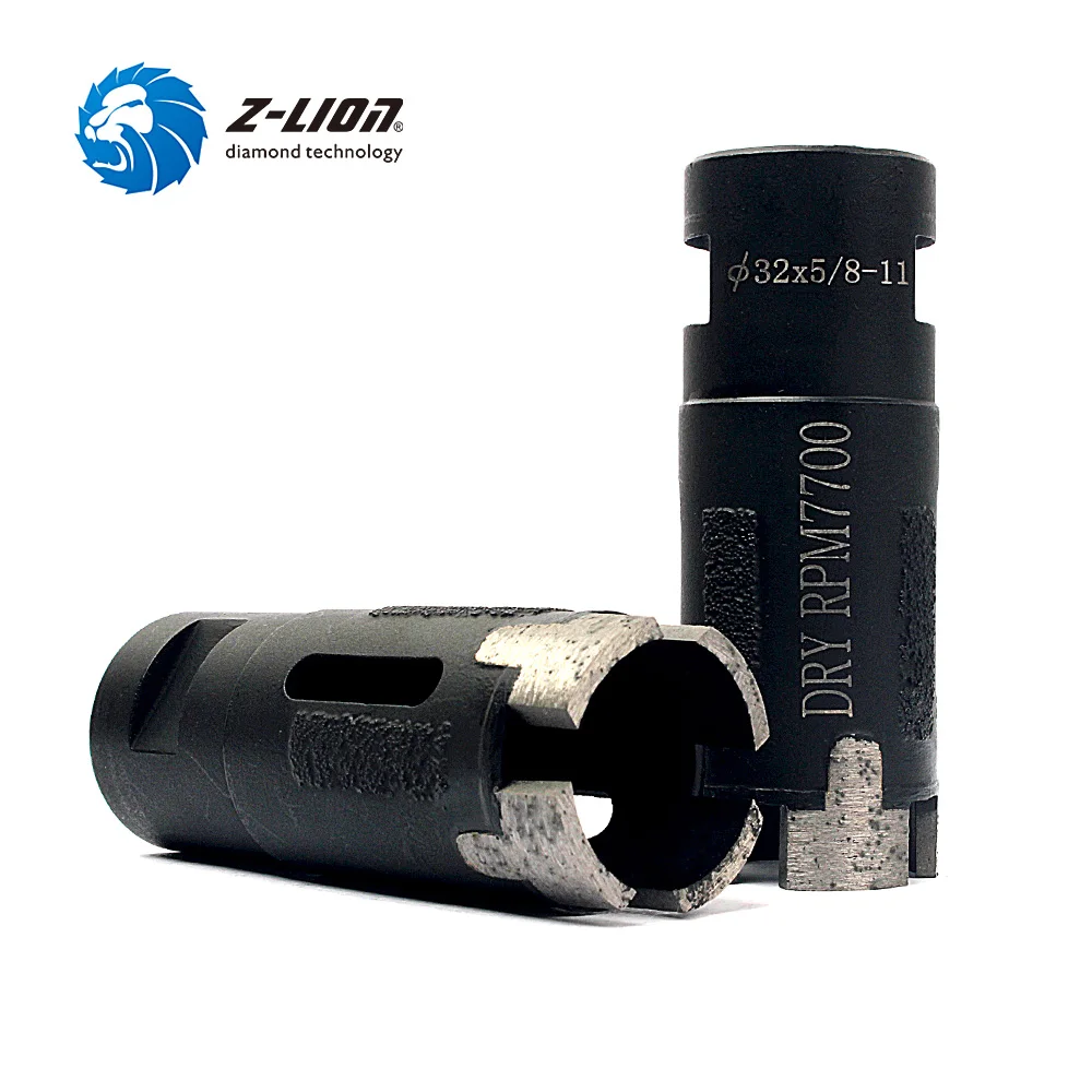 

Z-LION 32mm Diamond Core drill Bit Hole Saws For Granite Marble Concrete Dry/Wet T-Segments M14 5/8-11 Drilling Diamond Tool