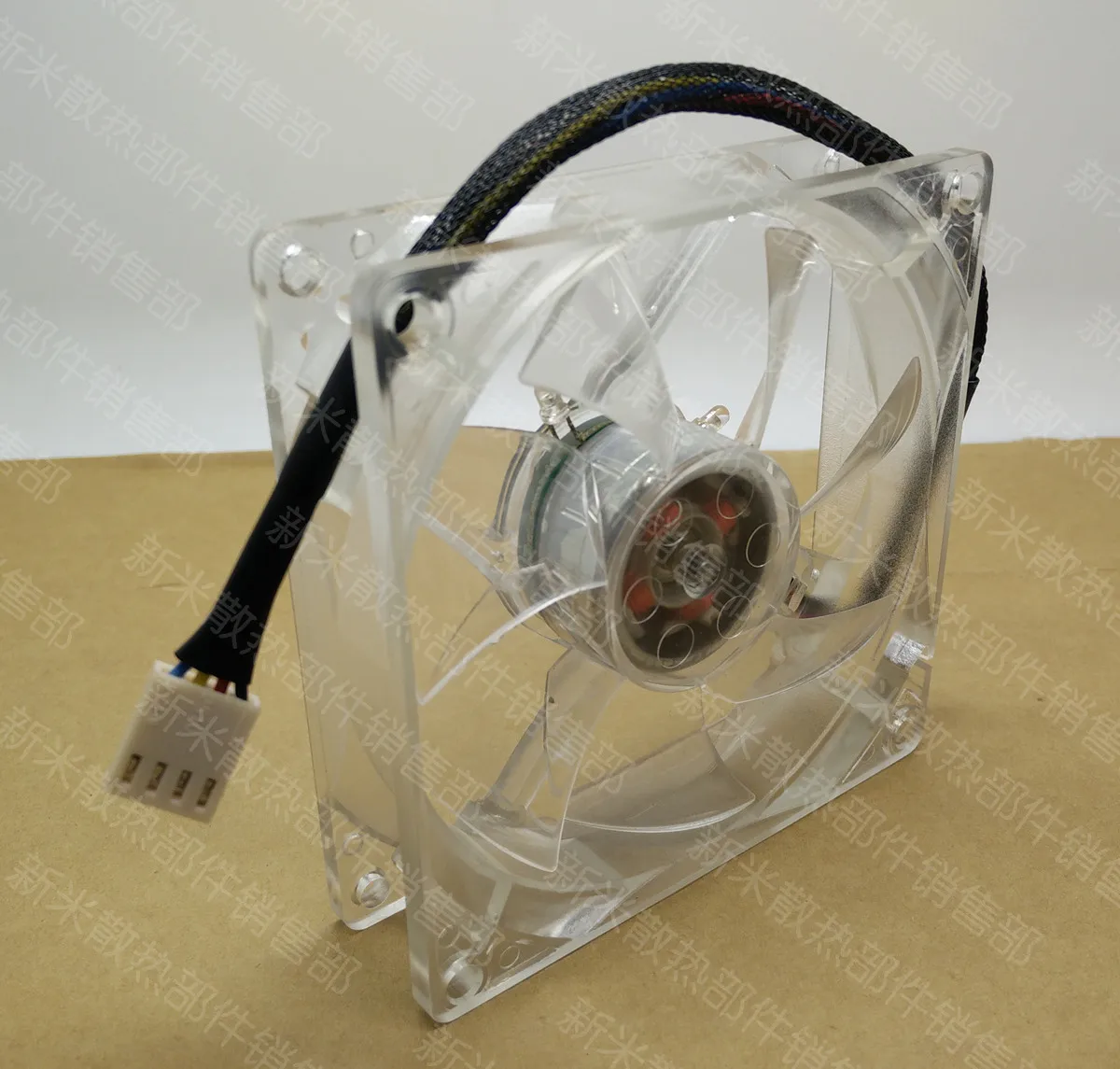 Torre de processador avc 9025, cooler transparente com 4 linhas