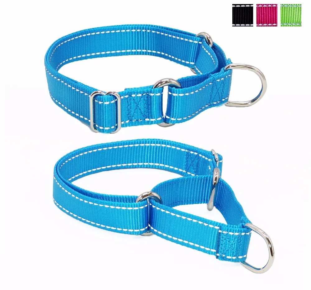 Pet Dog Martingale Collar Adjustable Quick Release Collar No Pull Training.Premium Reflective Nylon Collar.Size Small to X-Large