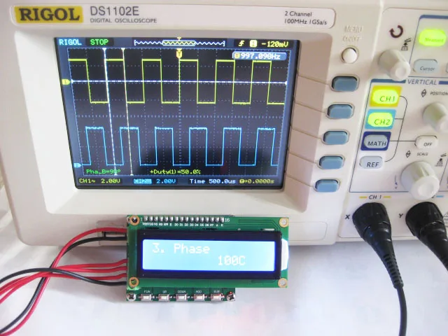Multi-function Pulse Signal Generator Adjustable Phase Two-way Output With Frequency Measurement Function