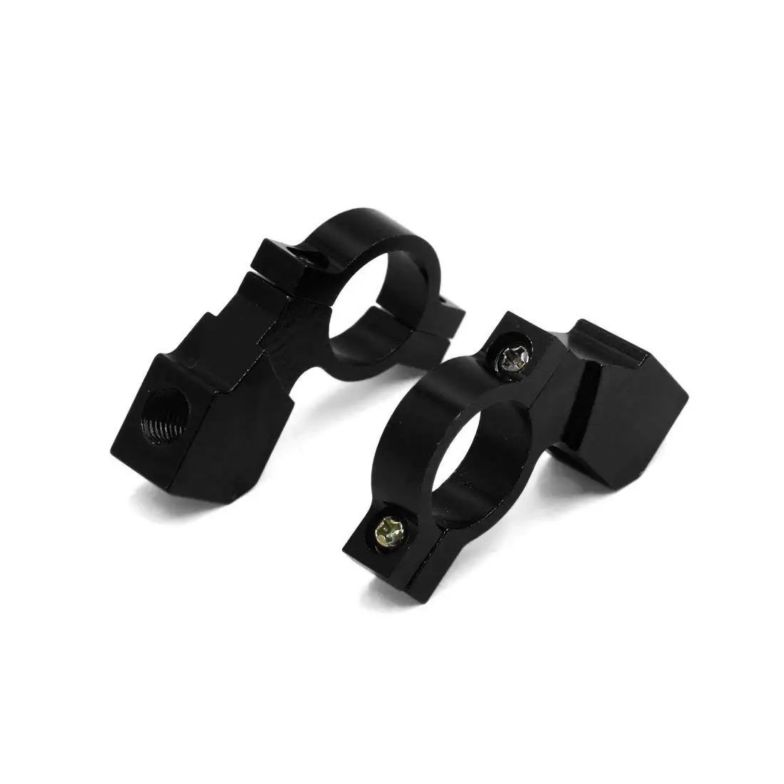 uxcell Pair Black 10mm Thread Dia Motorcycle Handlebar Rearview Mirror Holder Bracket Clamp