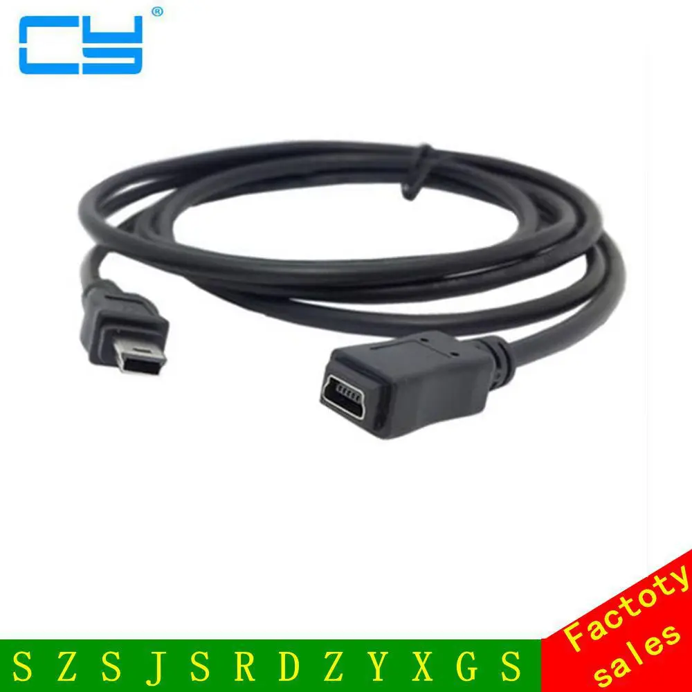 Высокоскоростной Удлинительный кабель-Переходник USB 2,0 Mini USB 5pin «штырь-гнездо» 1,5 м