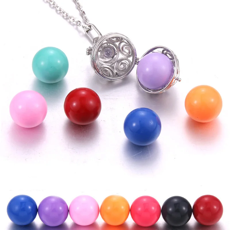 New 5 PCS/Lot 16mm Bell Ball Fit For Locket Cage Musical Sound Colorful Harmony Bell Ball Pregnant Gift Sound Balls Jewelry