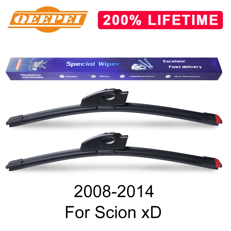 

QEEPEI Replace Wiper Blade For Scion xD 2008-2014 Silicone Rubber Windshield Windscreen Wiper Auto Car Accessories