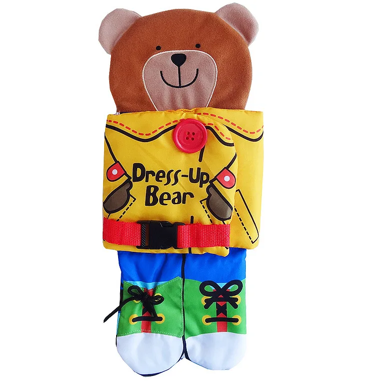 Clear Bear Wear Clothes Animal Cloth Book Baby Three-dimensional Early Childhood Learning Baby Toys For Early Education