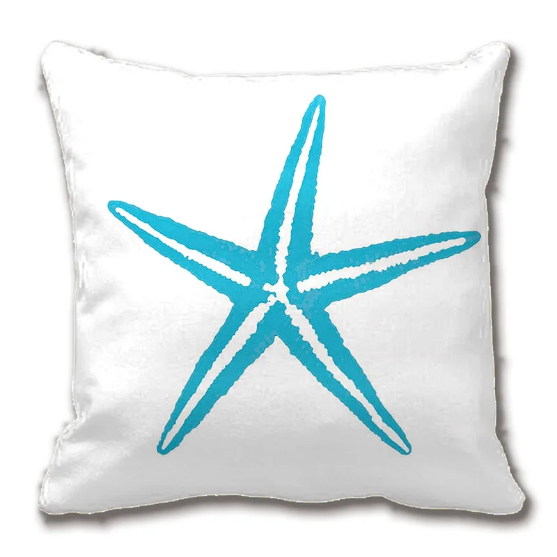 

Sea Life Aqua Starfish Big Square Throw Pillow Throw Cushions Decorative Cushion Cover Pillow Case Customize Gift By Lvsure