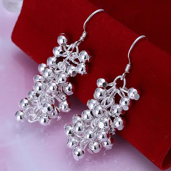 Earrings 925 Silver Earrings 925 Silver Trendy Jewelry Earrings Purple Beans Jewelry Wholesale Free Shippig amzn LE008