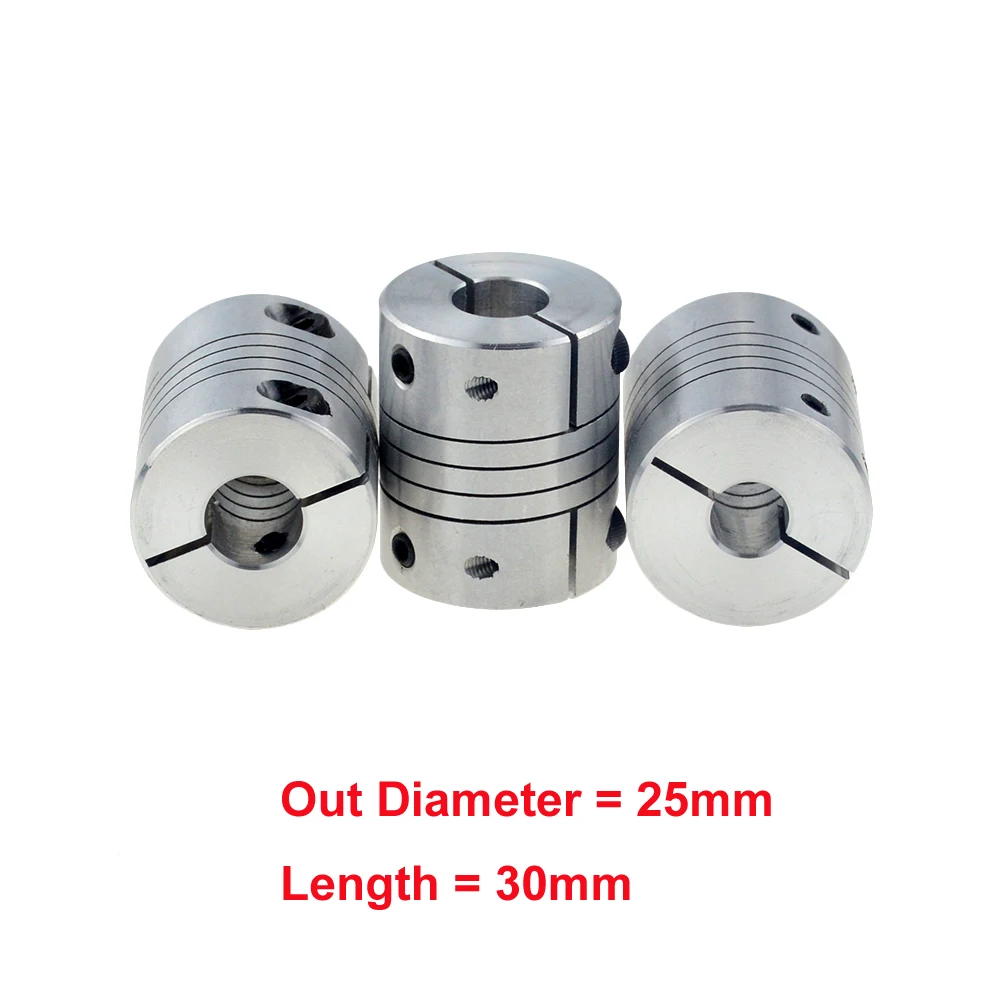 

10pcs/lot D25L30 CNC Motor Jaw Shaft Coupler clamp Flexible Coupling OD 25x30mm wholesale Dropshipping 5mm 6mm 6.35mm8mm10mm12mm