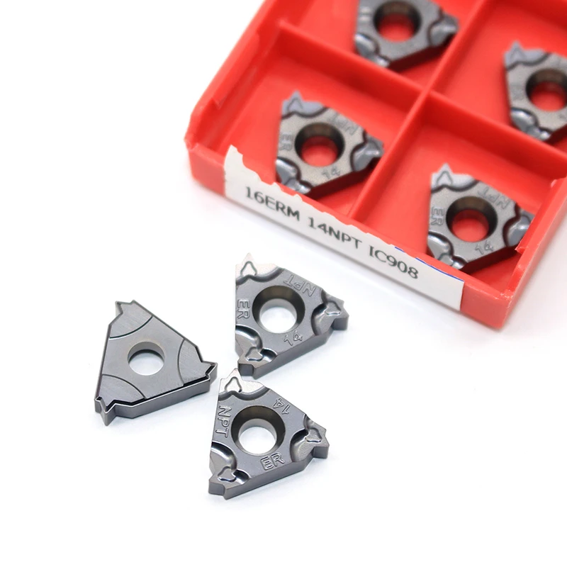 16ERM 27NPT 18NPT 14NPT 11.5NPT 8NPT IC908 60 угол Резьбонарезной инструмент Вольфрам карбидная вставка резьботокарный станок с резьбовой головкой, режущий инструмент