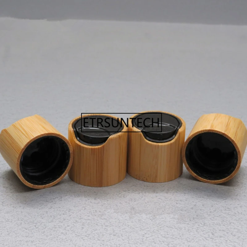 

24/410 Bamboo Wooden Press Cap, DIY Cosmetic Black Lotion Lid, Bamboo Makeup Tools, 24mm Bamboo Cosmetic Cream Cover F1533