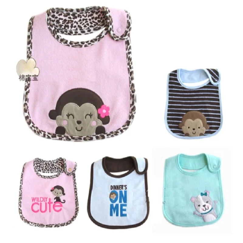 

Terry Clothes Baby Girls Bibs Pinafore Embroidered Waterproof bibs & burp cloths Newborn Saliva Towel dribble bibs