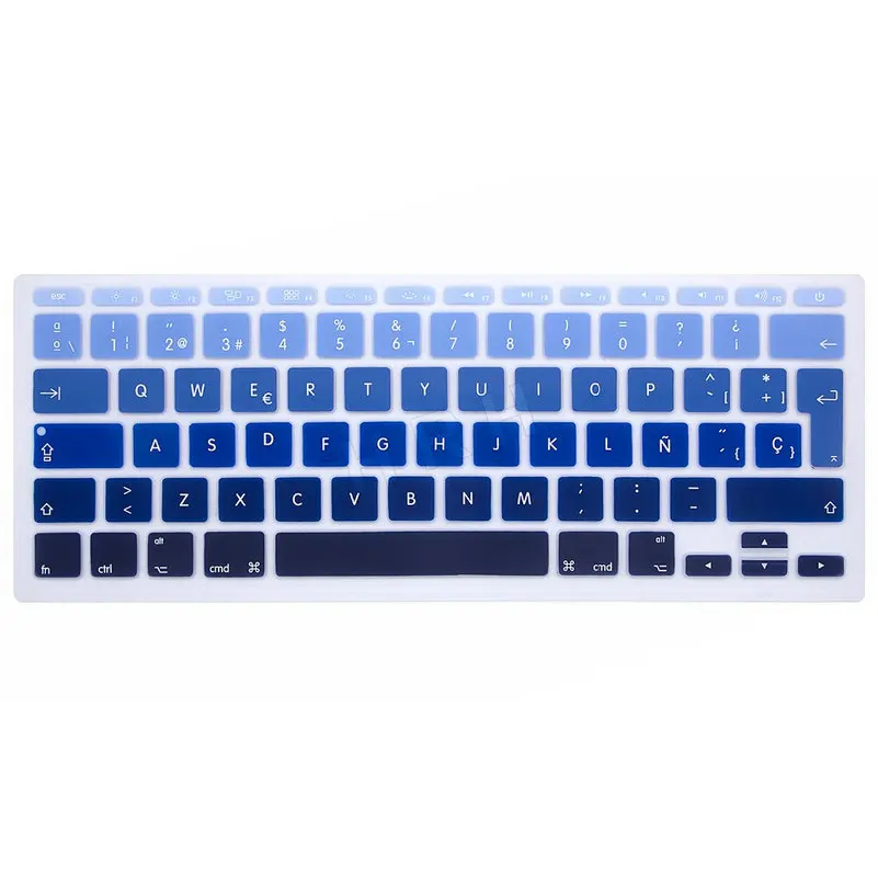 Rainbow Spanish UK EU Silicone Keyboard Cover Skin Protector For Apple Macbook Air 11