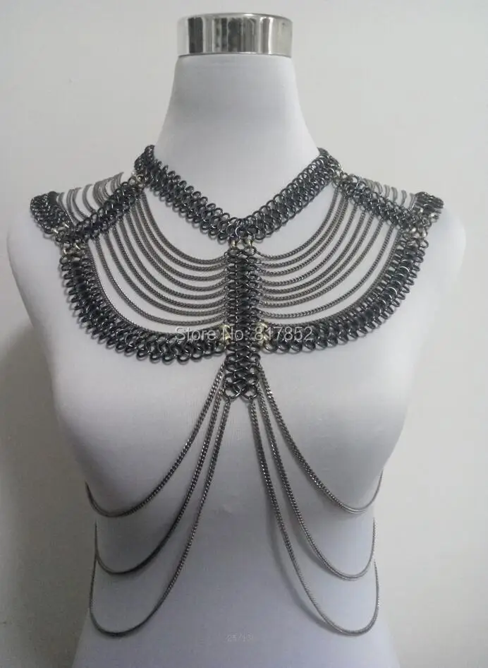 New Style Fashion Women Silver Plated Chains Unique Harness \