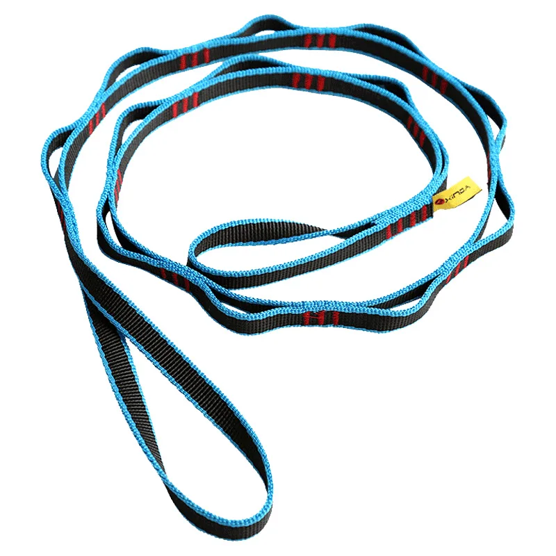 XINDA Outdoor Climbing Rope Climbing Auxiliary Rope Downhill Aerial Yoga Hammock Daisy Ring Sling Equipment Wear Ring