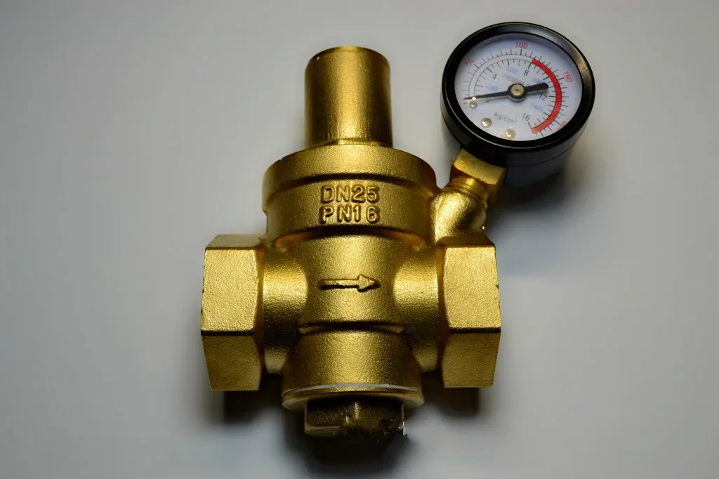 DN15 DN20 DN25 DN32 Brass water pressure regulator with Gauge pressure maintaining valve Tap water pressure reducing valve