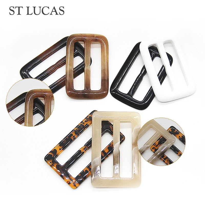 1 pack black white coffee resin belt buckle for Luggage women dress overcoat windcoat decoration garment accessories DIY