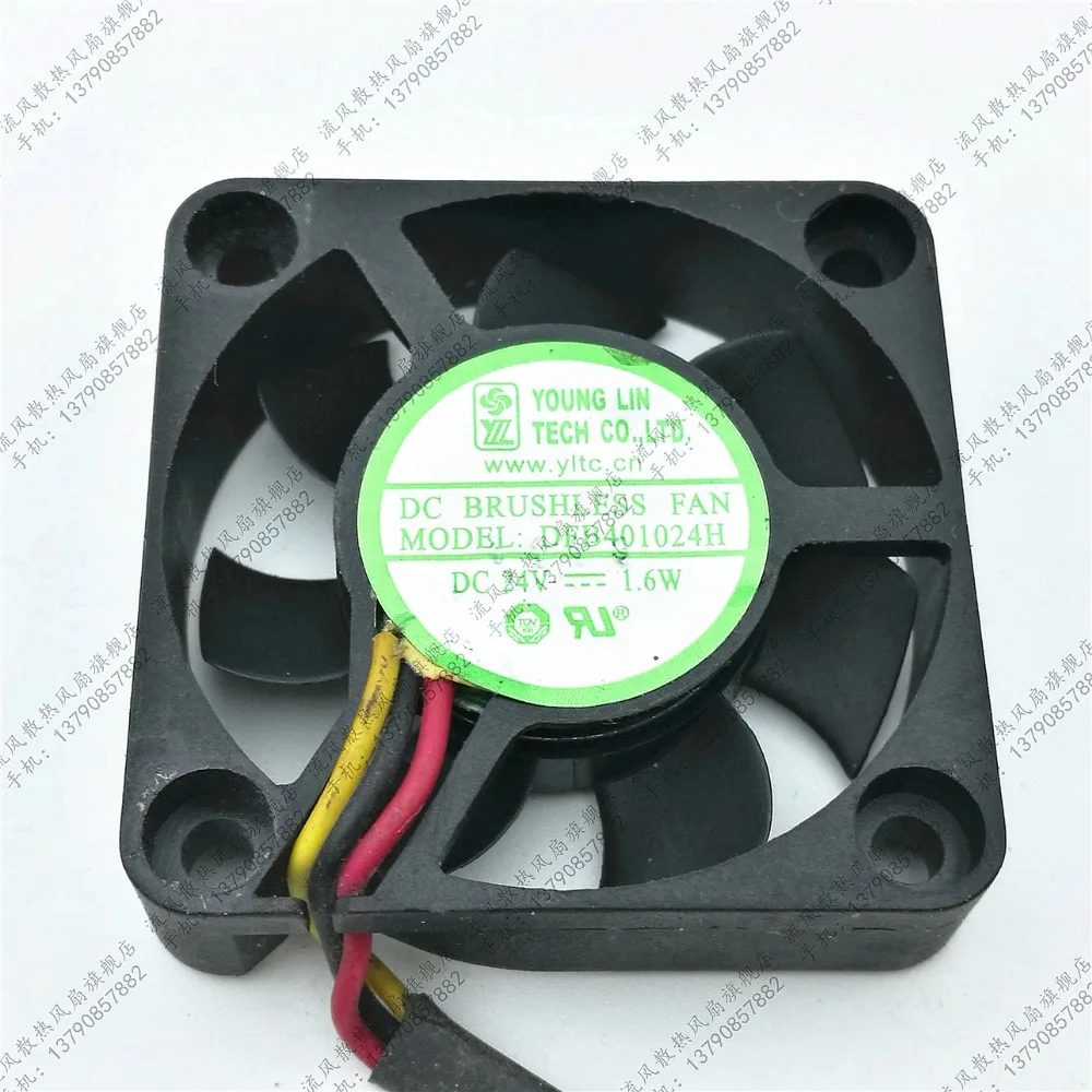 

Young Lin DFB401024H Server Cooling Fan DC 24V 1.60W 40x40x10mm 3-Wire