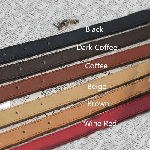 2pcs PU Leather Shoulder Bag Strap Bag Handles Detachable Belt DIY Handmade Replacement Handbag Strap Women Bag Accessories