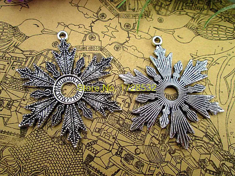 4 sztuk raz na jakiś czas elsa Antique srebrny Tone płatek śniegu szkło Cabochon ustawienia charm wisiorki fit 8mm szklana kopuła