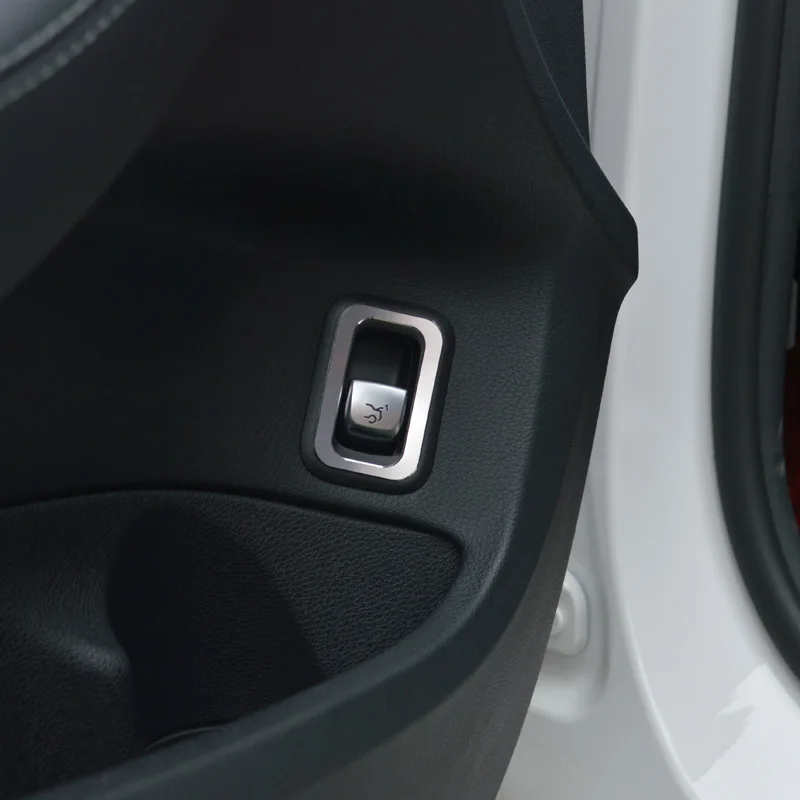 Car Door Trunk Button Frame Decoration Cover Trim For Mercedes Benz C Class W205 GLC X253 2015-2018 Aluminium Alloy