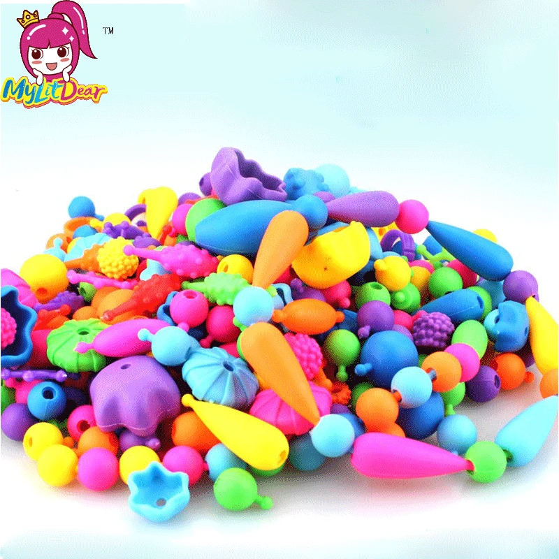 400pcs 100pcs Pop Beads Children jewelry Amblyopia Candy Colors DIY Wear Bead Bracelet Kids Toys Personalized Arts And Crafts