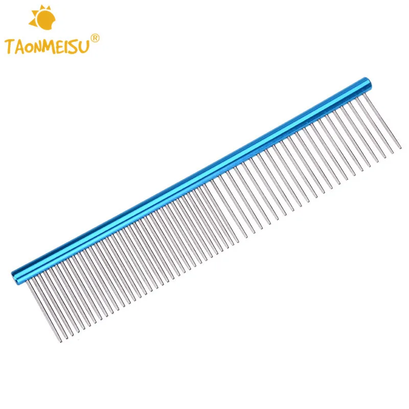 Stainless Steel Lightweight Dog Combs Long Thick Hair Fur Removal Brush Pets Dog Cat Grooming Combs 4 color 1pcs