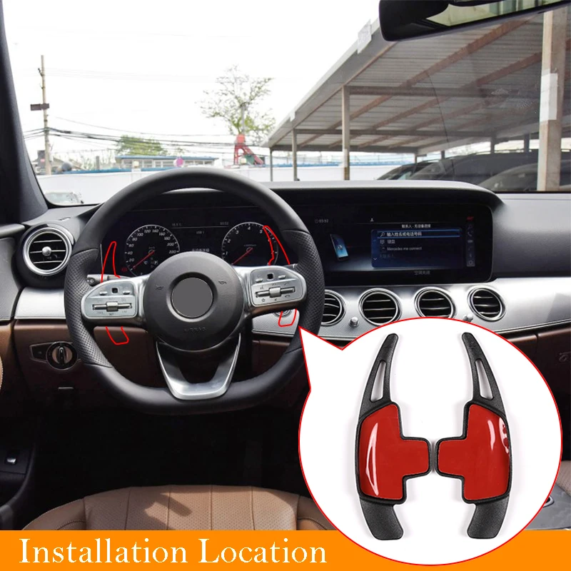 Car Accessories Alumium Alloy Car Steering Wheel Dial Trim 2 PCS For Benz New E Class W213 2019