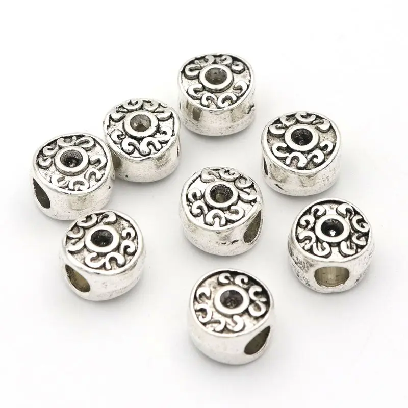 20pc Big Hole European Loose Spacer Metal Beads For Needlework Jewelry Making Diy Necklace Bracelet Accessories Wholesale